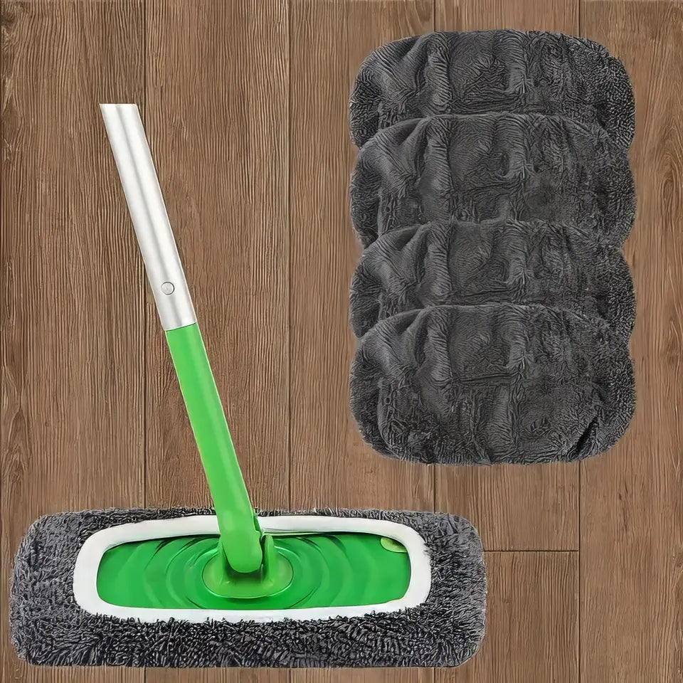 4pcs Mop Cloths Anti-Mold Highly Absorbent for Home Cleaning