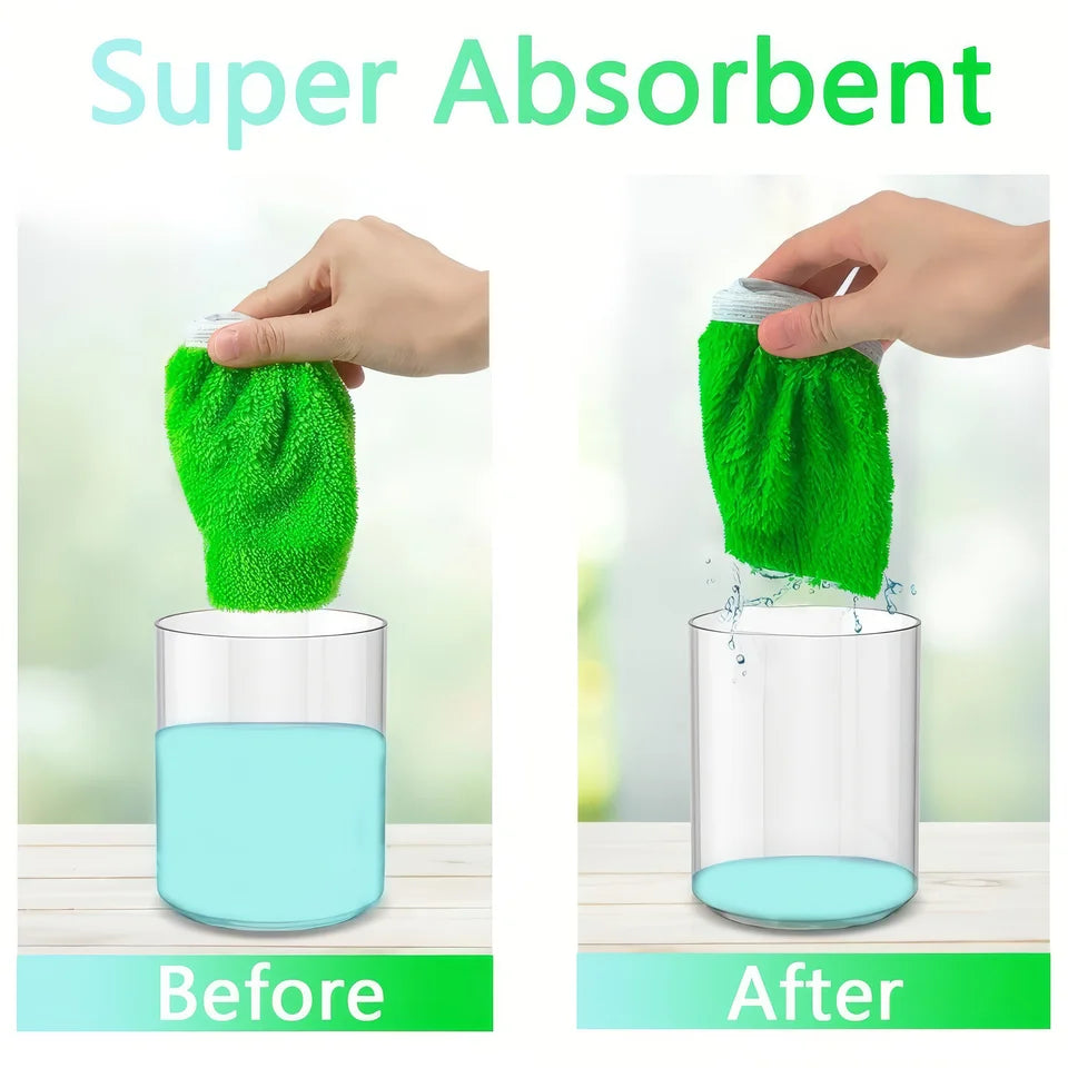 4pcs Mop Cloths Anti-Mold Highly Absorbent for Home Cleaning