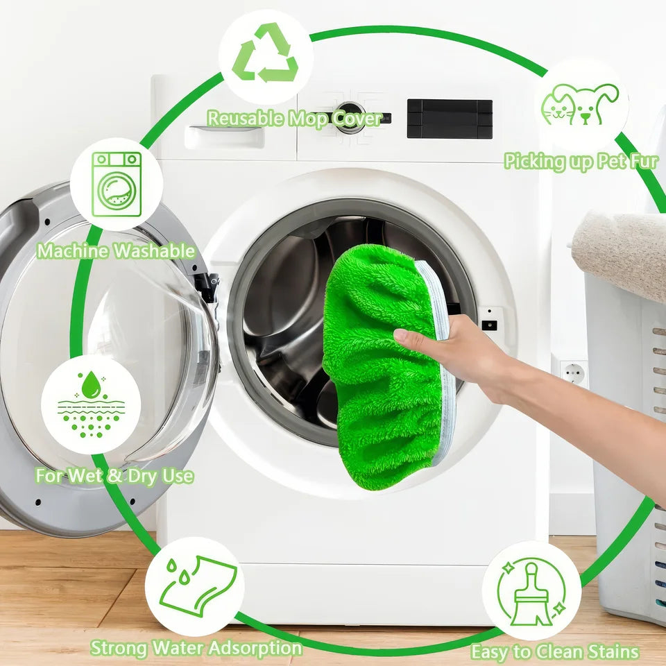 4pcs Mop Cloths Anti-Mold Highly Absorbent for Home Cleaning