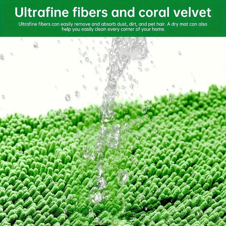 7-Piece Green Mop Cloth Set – Washable Dry and Wet Cleaning Cloths for Household Floors