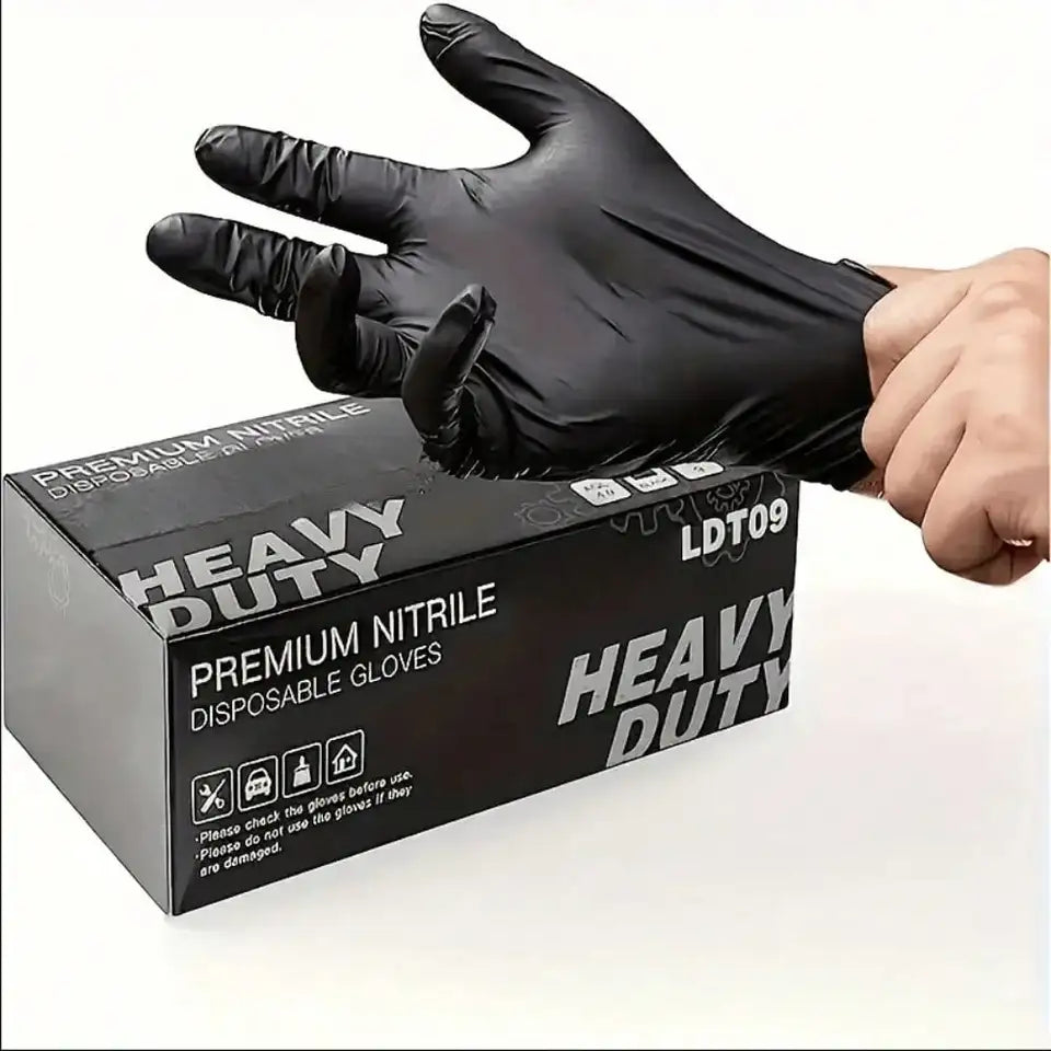 100pcs Disposable Nitrile Gloves for Cleaning and Cooking