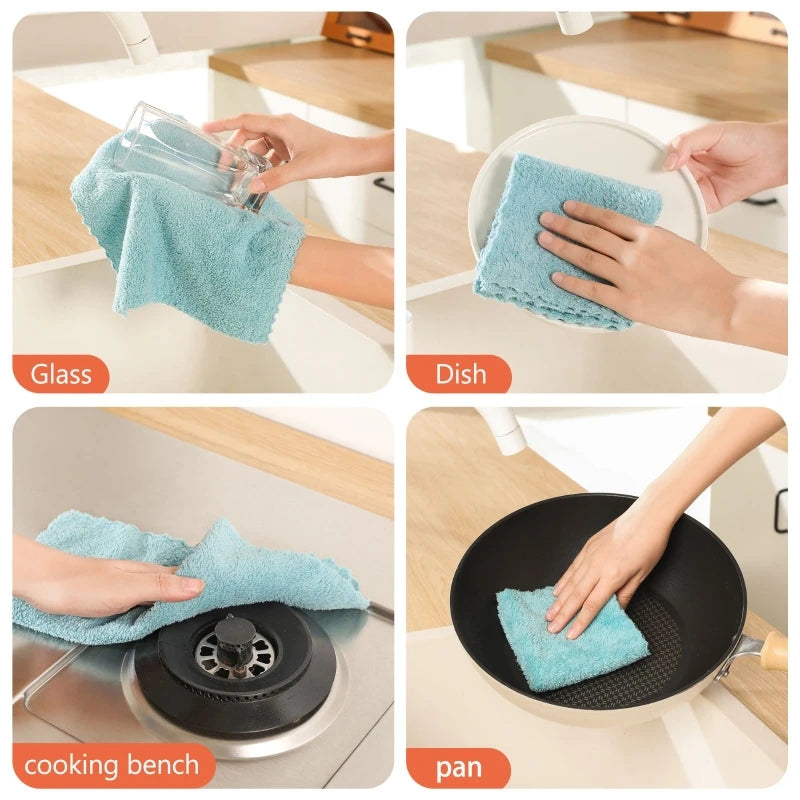 12/18pcs Soft Absorbent Household Cleaning Set for Home Use