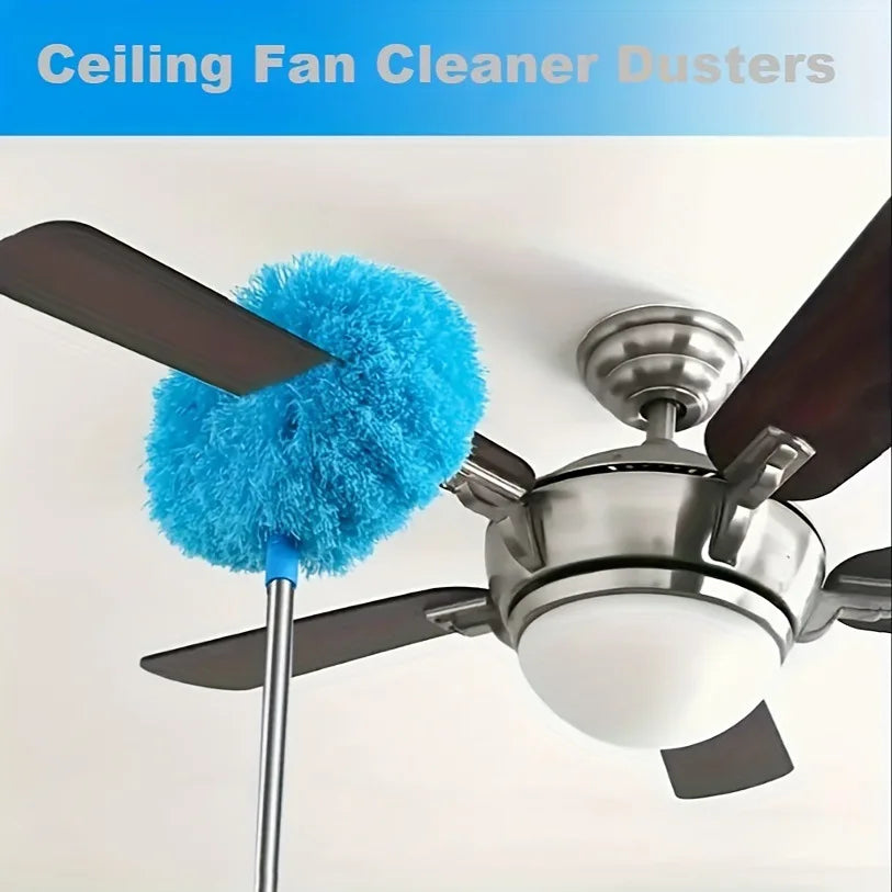 Chicken Feather Duster – Antistatic Household Dust Cleaning Tool with Fan Blade Design