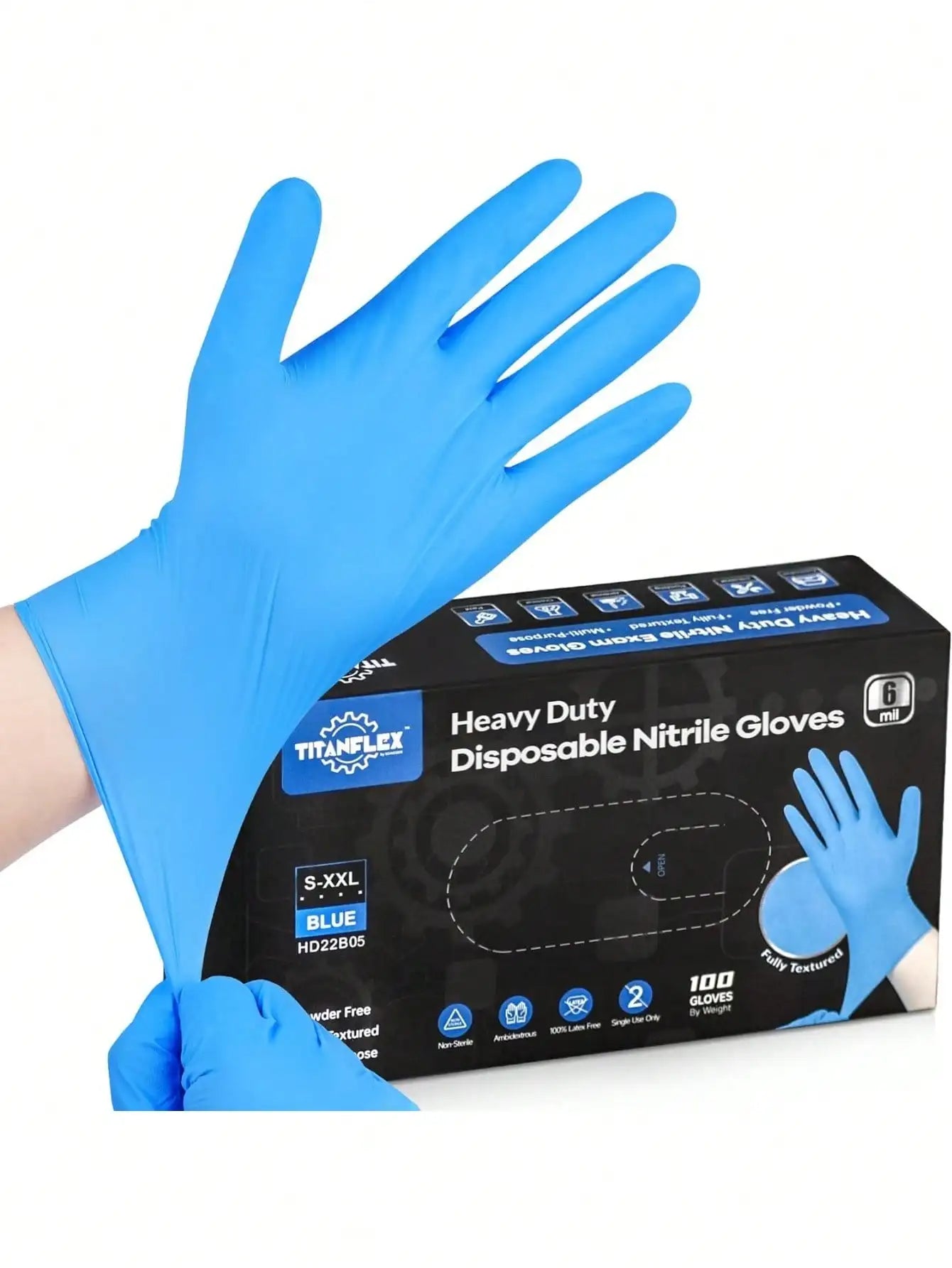100pcs Disposable Nitrile Gloves for Cleaning and Cooking