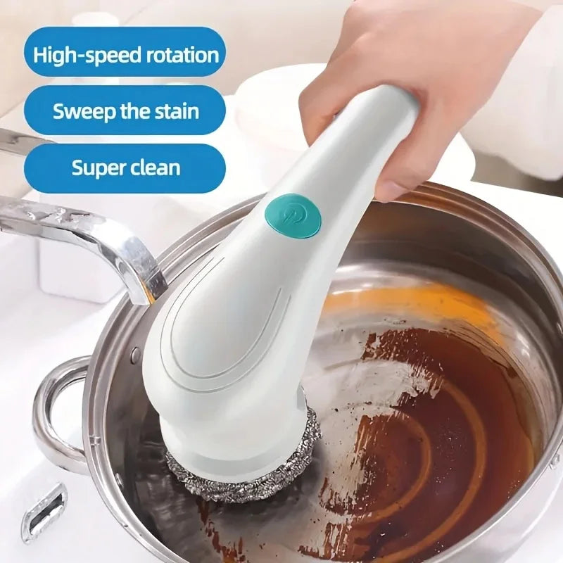 Automatic Cleaning Brush – Sponge Material with Multiple Brush Heads for Stain Removal