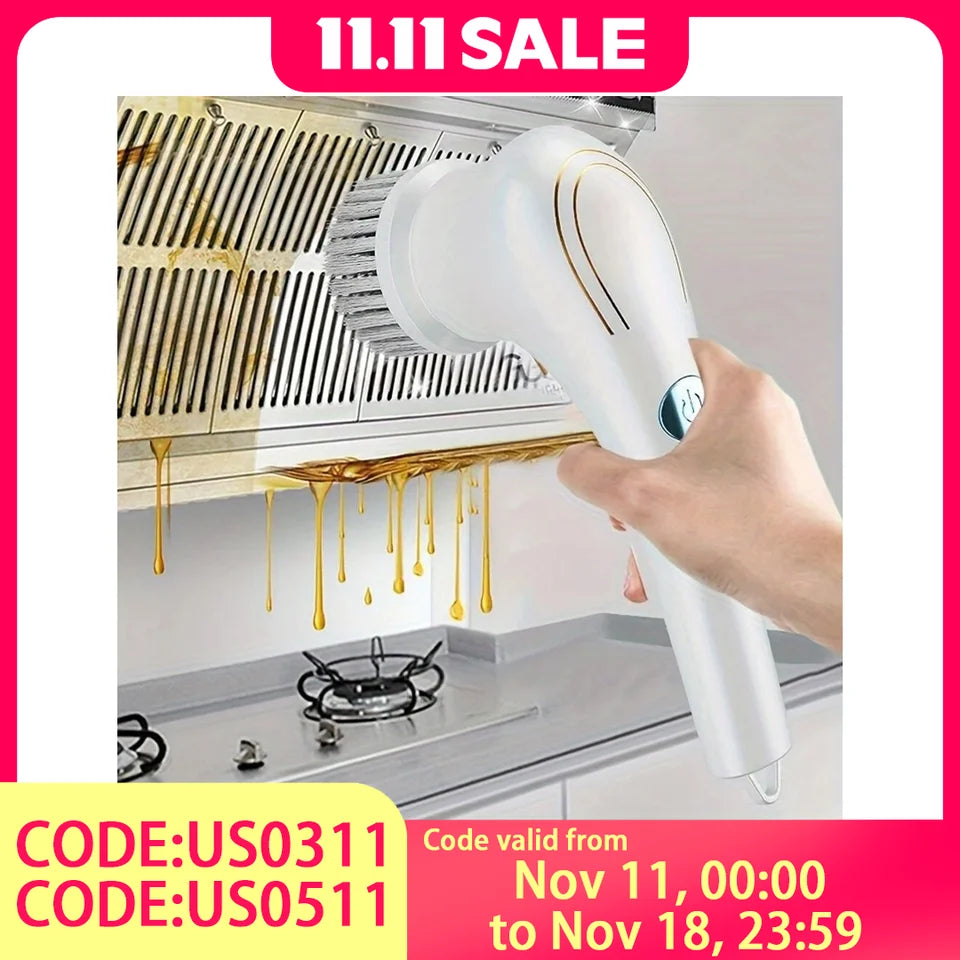 Automatic Cleaning Brush – Sponge Material with Multiple Brush Heads for Stain Removal