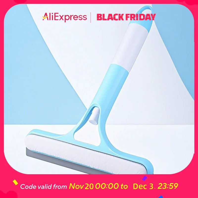 3-in-1 Window Cleaning Kit with Scrubber Squeegee Spray Bottle