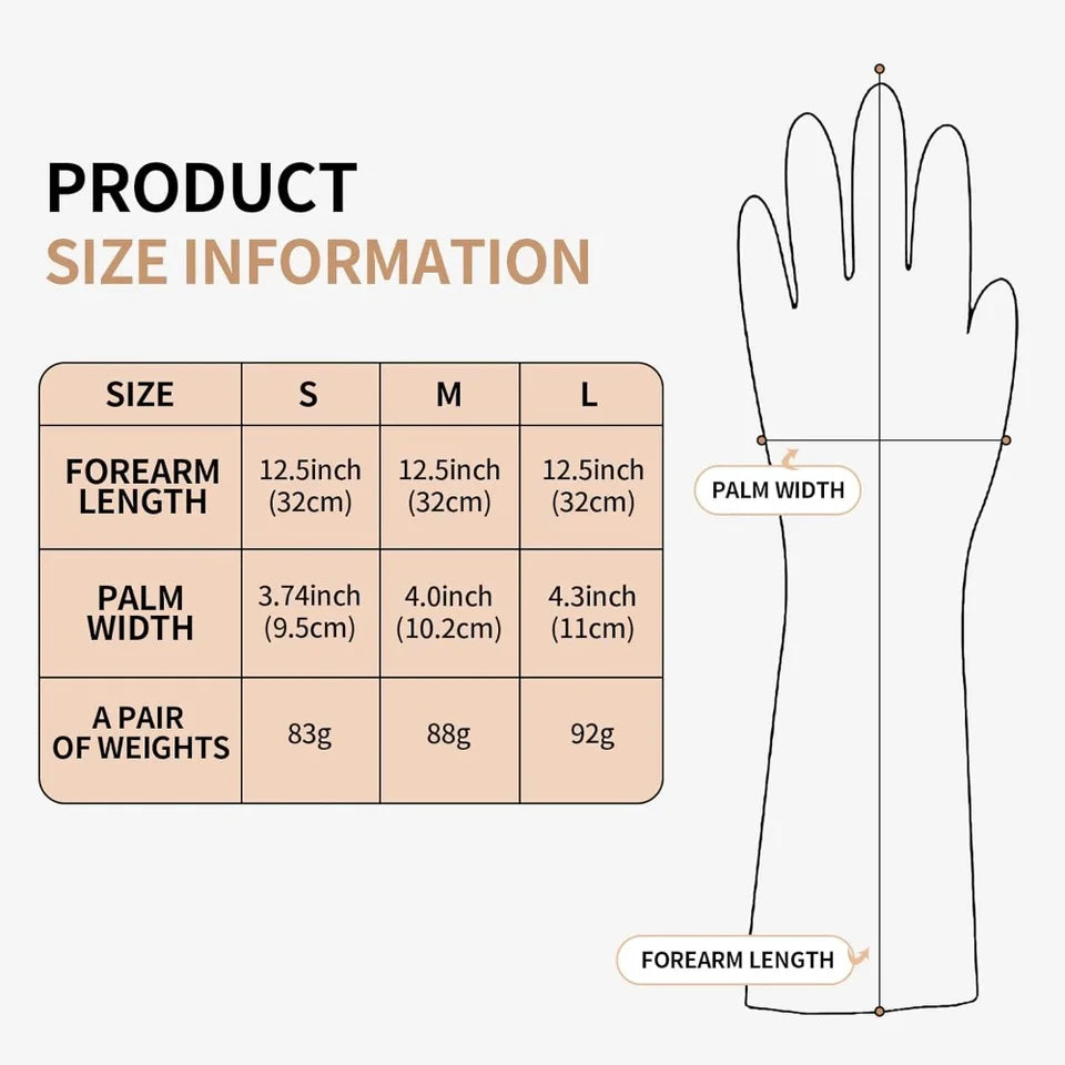 Dishwashing Rubber Gloves – Reusable Non-Slip Kitchen Gloves 2 Pairs for Washing Dishes