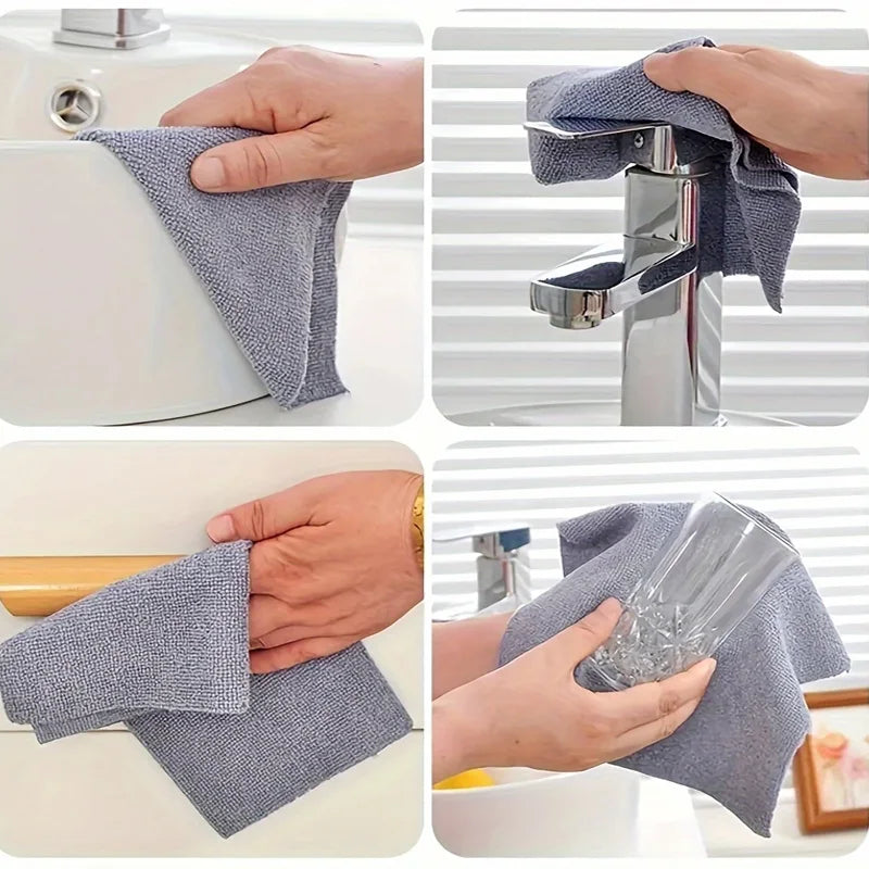 Microfiber Cleaning Cloths – Reusable Lint-Free Towels for Kitchen, Dishes, Glass