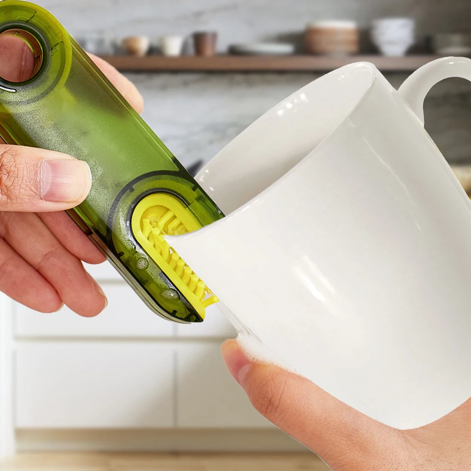 3 or 6-Piece 3-in-1 Cup Cleaning Brushes – Rotatable Bottle Cap and Groove Cleaning Set