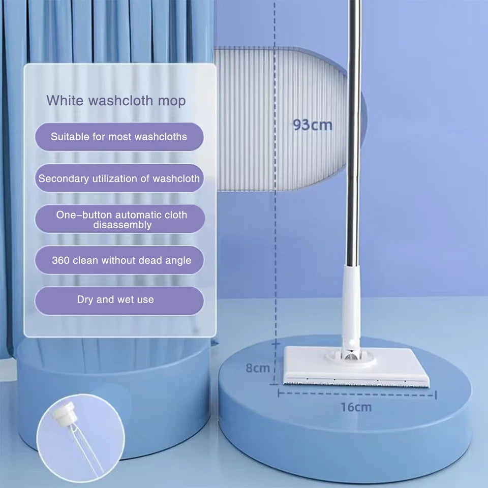 Paper Towel Replacement Mop – Strong Stick Wet and Dry Mop for Windows and Floors