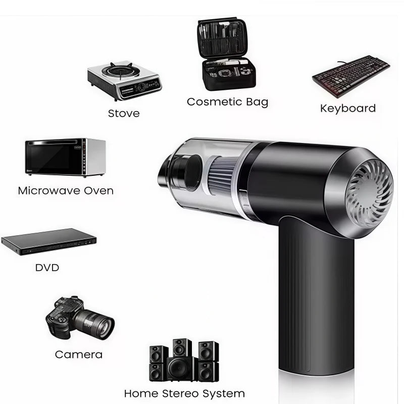 900Pa Wireless Car Vacuum Cleaner USB Rechargeable Mini