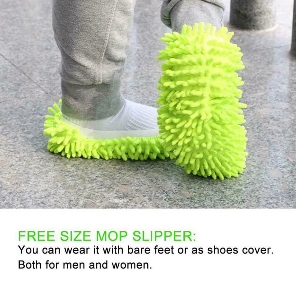 Chenille Dust Mop Slippers – Lazy Home Floor Cleaning Shoes with Water Absorption