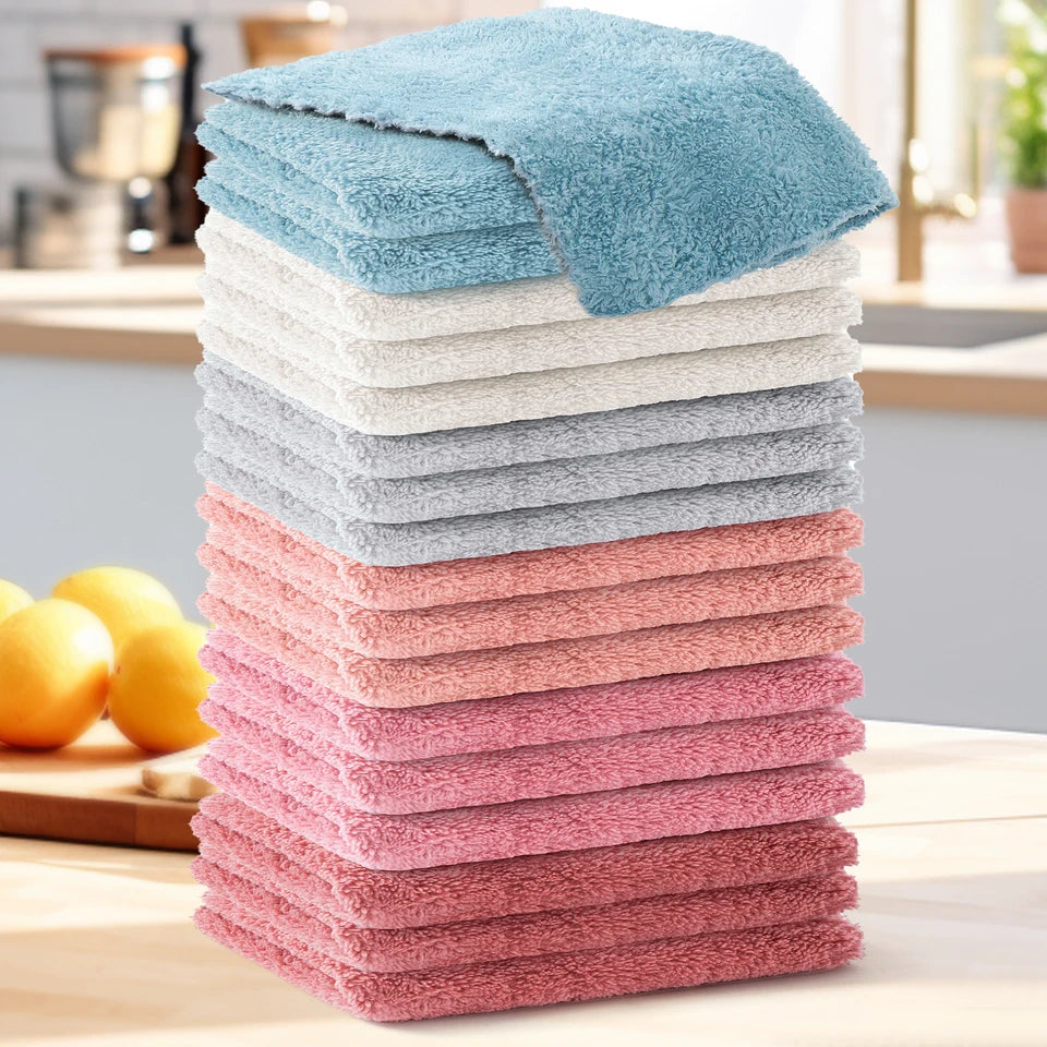 12/18pcs Soft Absorbent Household Cleaning Set for Home Use